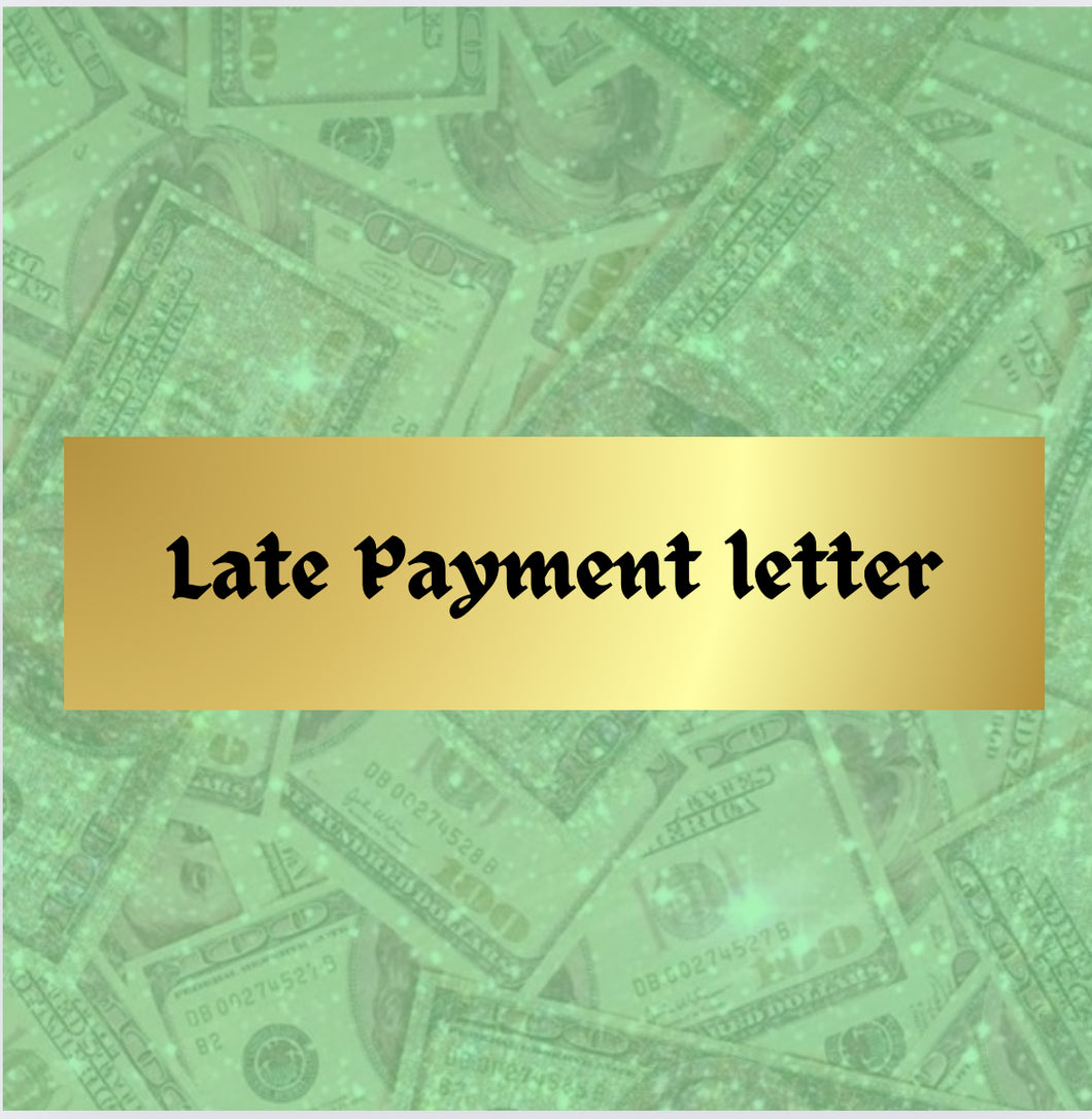 2 for 1 Late Payment Letter