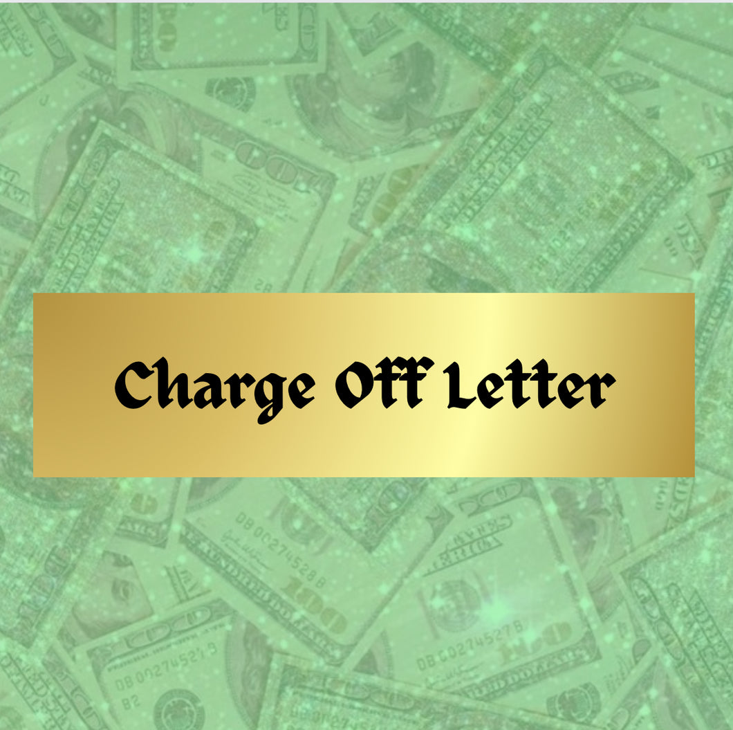 DIY Charge Off letter