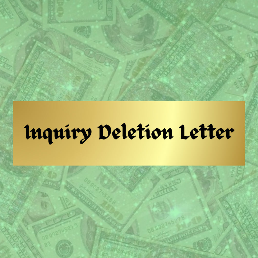 Inquire Deletion Letter