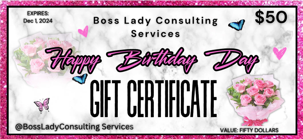 Gift certificate